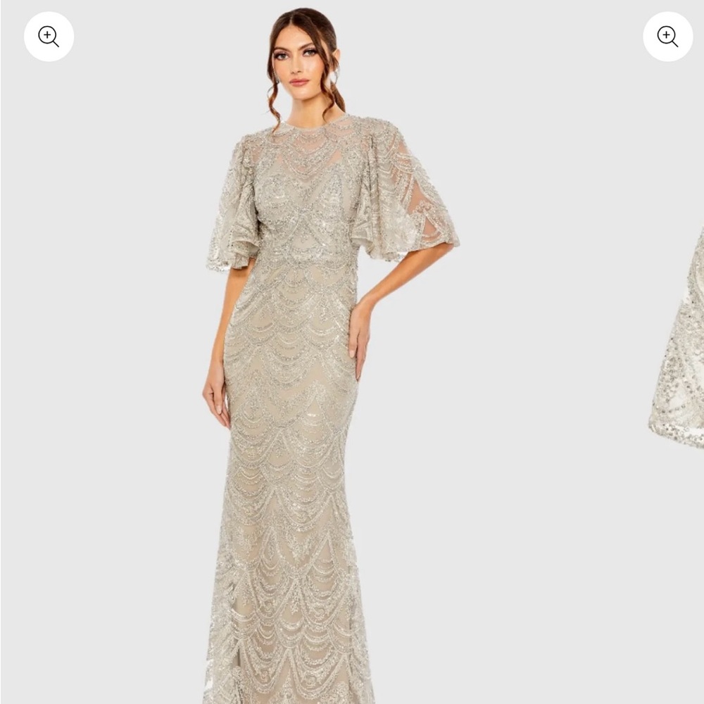 Mac Duggal Silver Gown